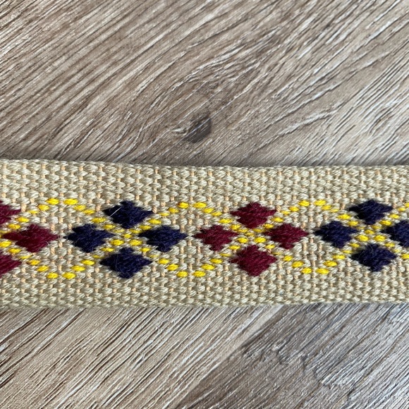 Authentic Dooney & Bourke leather / woven canvas belt . - Picture 6 of 7